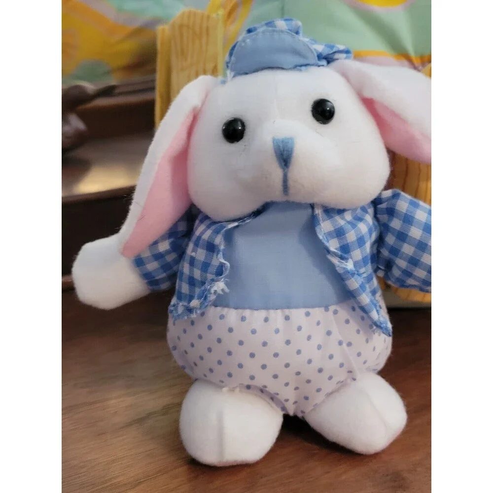RARE Easter Egg Plush Home With Plush Rabbit Family Stuffed Animals